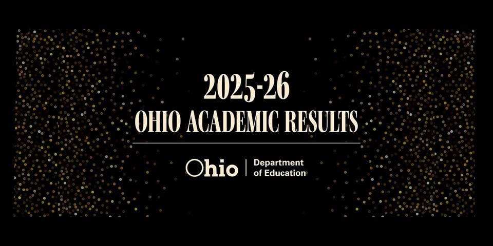 Ohio Academic Results 2025-26 with Ohio Department of Education logo.